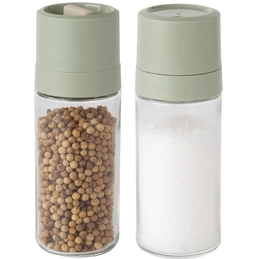 Gewürzmühle BergHOFF Grün Glas/Kunststoff H 15.2 cm Set