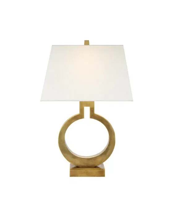 Ring Form bordlampe antik messing