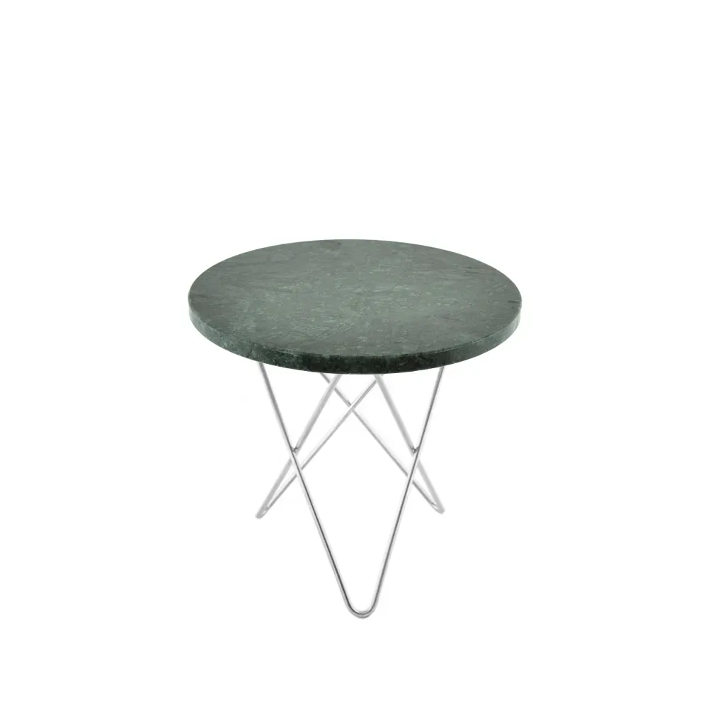 OX Denmarq Mini O Table Couchtisch Marmor indio, Edelstahlgestell