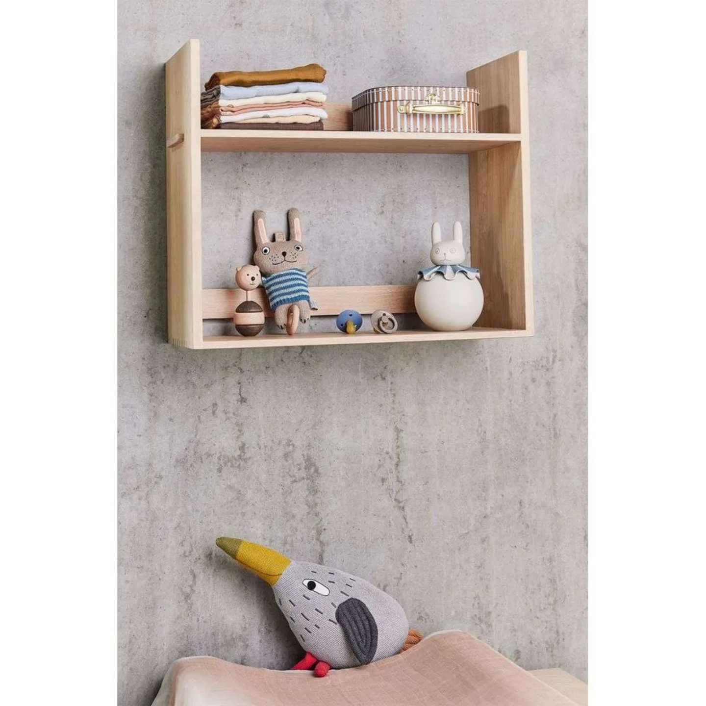Rabbit Bordlampe Off-White/Blue - OYOY Living Design - Børneværelse - Plastik
