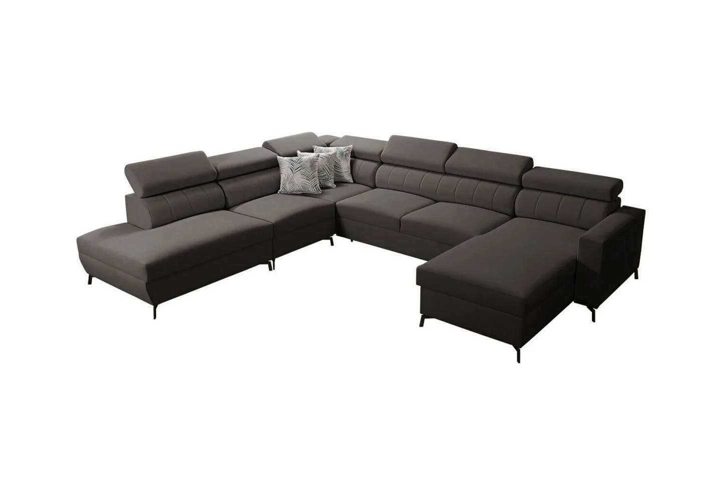Galbally 5-sits Hörnbäddsoffa Dark brown -