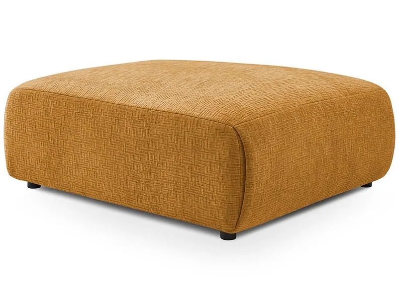 Hocker BOBOCHIC JEANNE 117x95x45cm stoff mit textur gelb