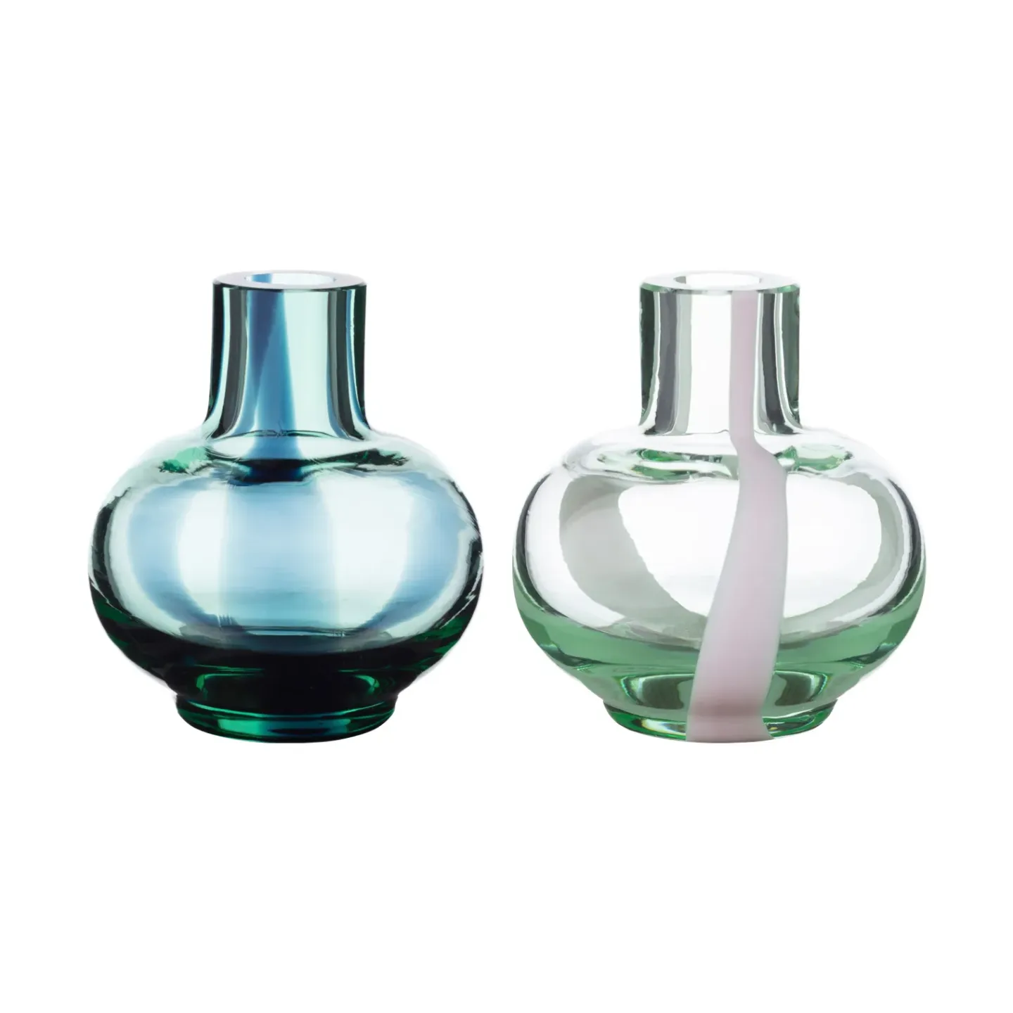 Marimekko Mini Vase im 2-teiligem Set Light green-dark green-pink