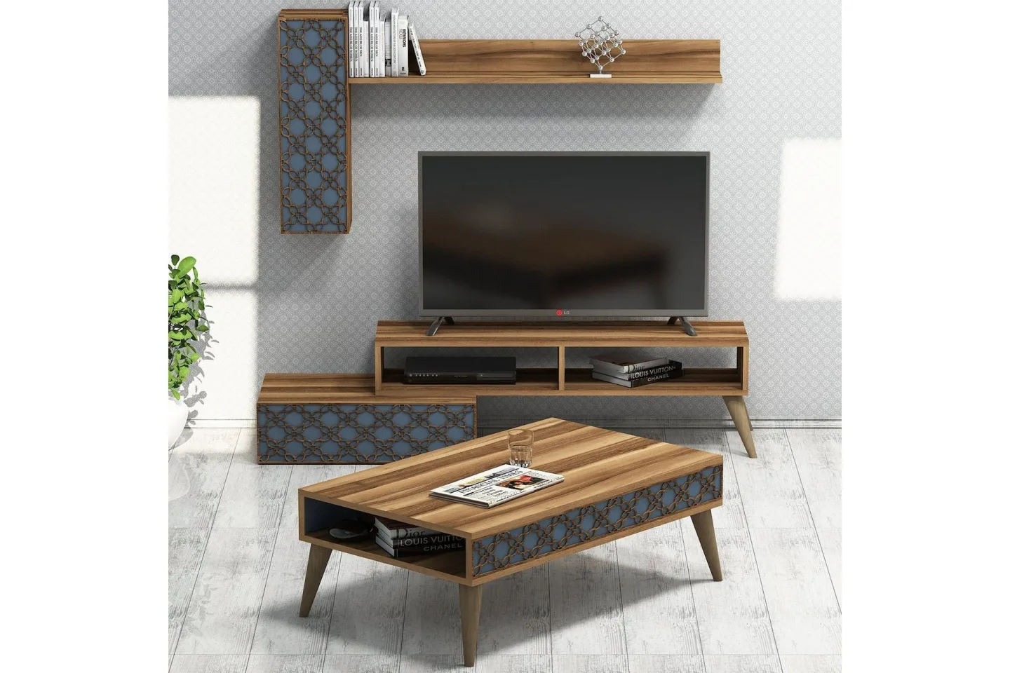 Hovdane TV-Möbelset 150 cm - Brun