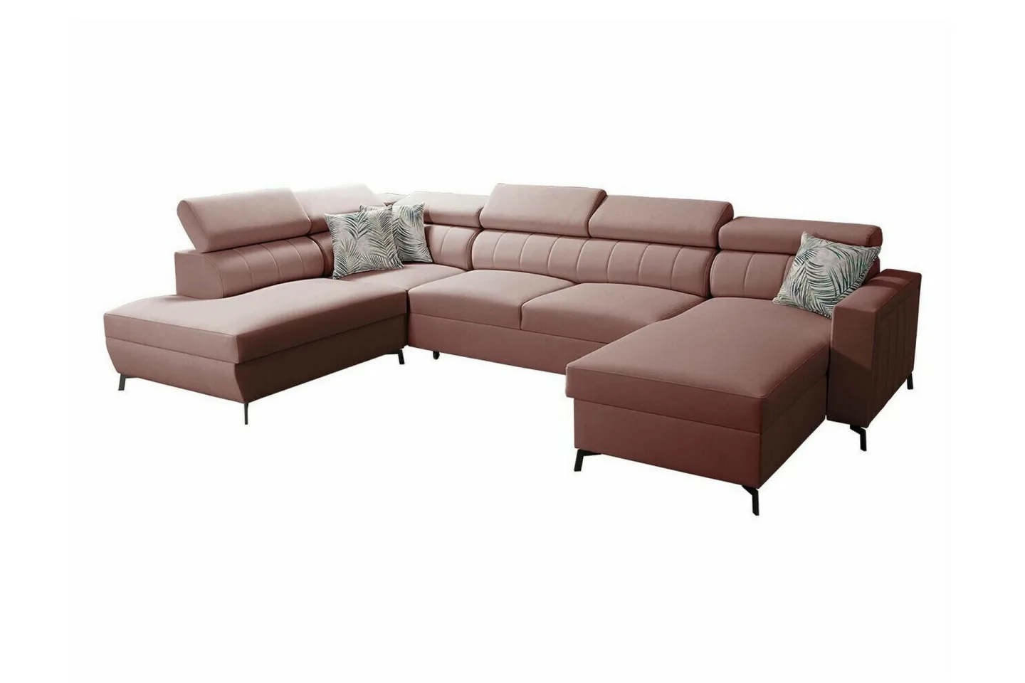 Galbally 5-sits Hörnbäddsoffa Pink -