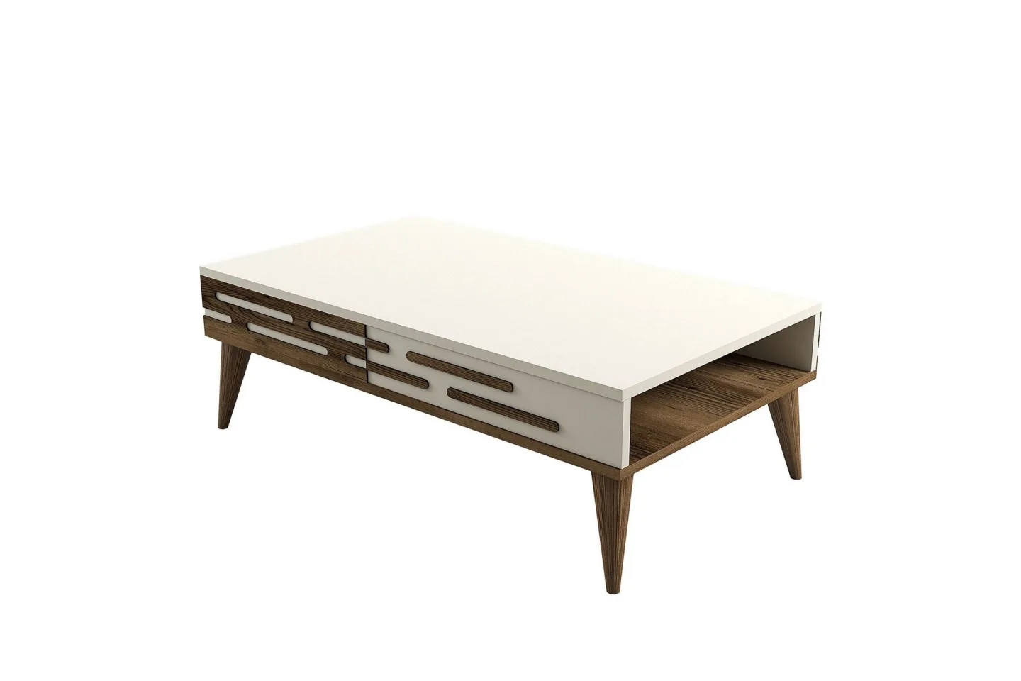 Valensiya Soffbord 105 cm - Valnöt/Cream