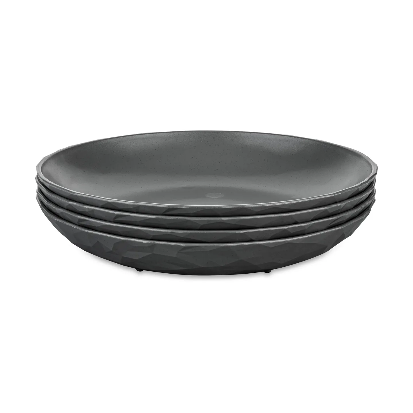 Koziol Club tiefer Teller Ø22 cm 4er-Pack biozirkulärer Thermoplast Nature ash grey