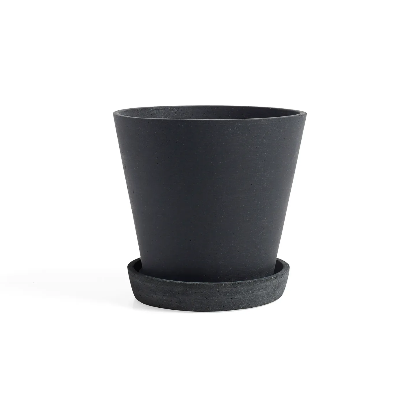 HAY HAY Flowerpot with saucer Blumentopf XL Ø21.5 cm Schwarz