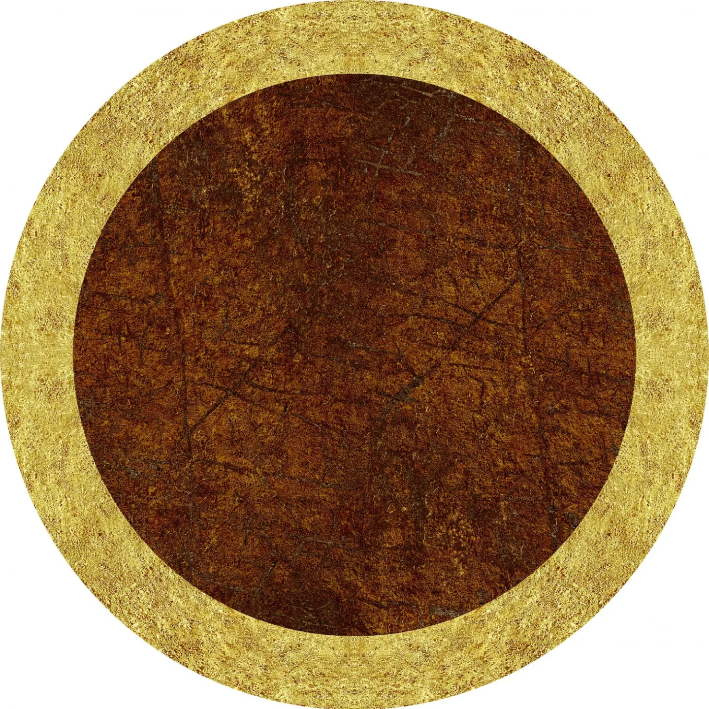 Rundt teppe - Eliz (brun) (Størrelse: Ø 180 cm)