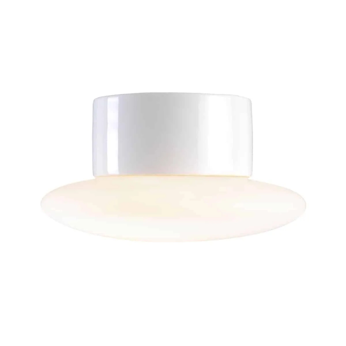Aton Cairo Porslinsarmatur LED Vit Matt Opalglas Ø200mm
