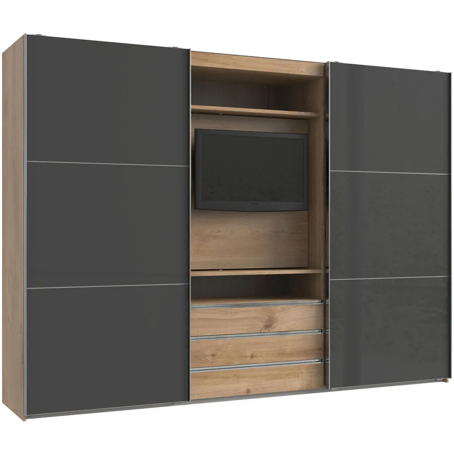 Kleiderschrank Macias Plankeneiche Holzwerkstoff B 300 cm