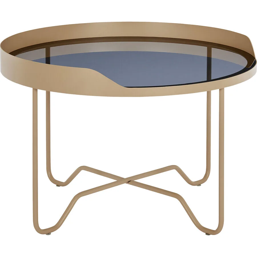 Beistelltisch Yasin Beige Stahl 60 cm