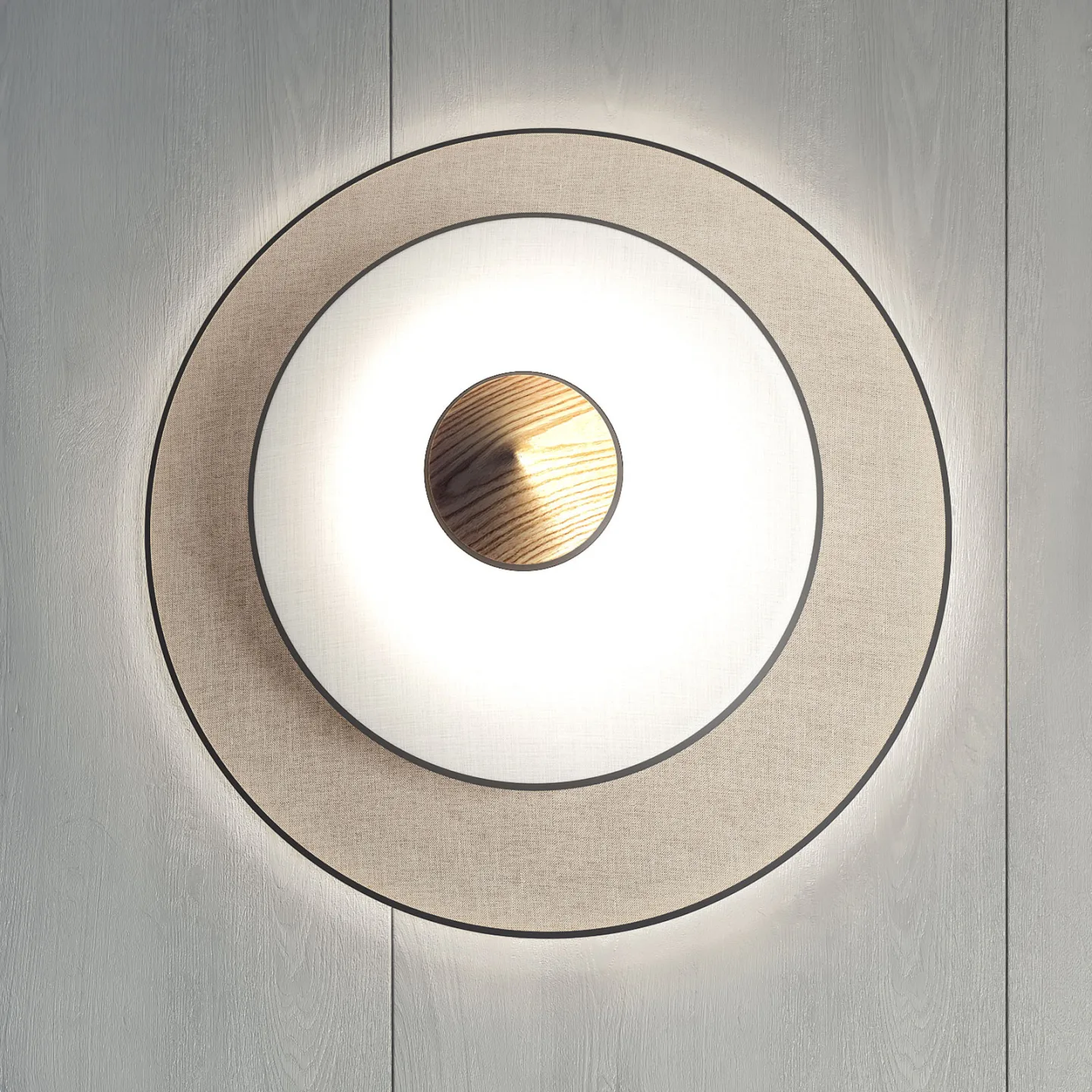 Cymbal Vägglampa S Neutral - Forestier Cymbal S - Vardagsrum - Design - Tyg / textil - Rund