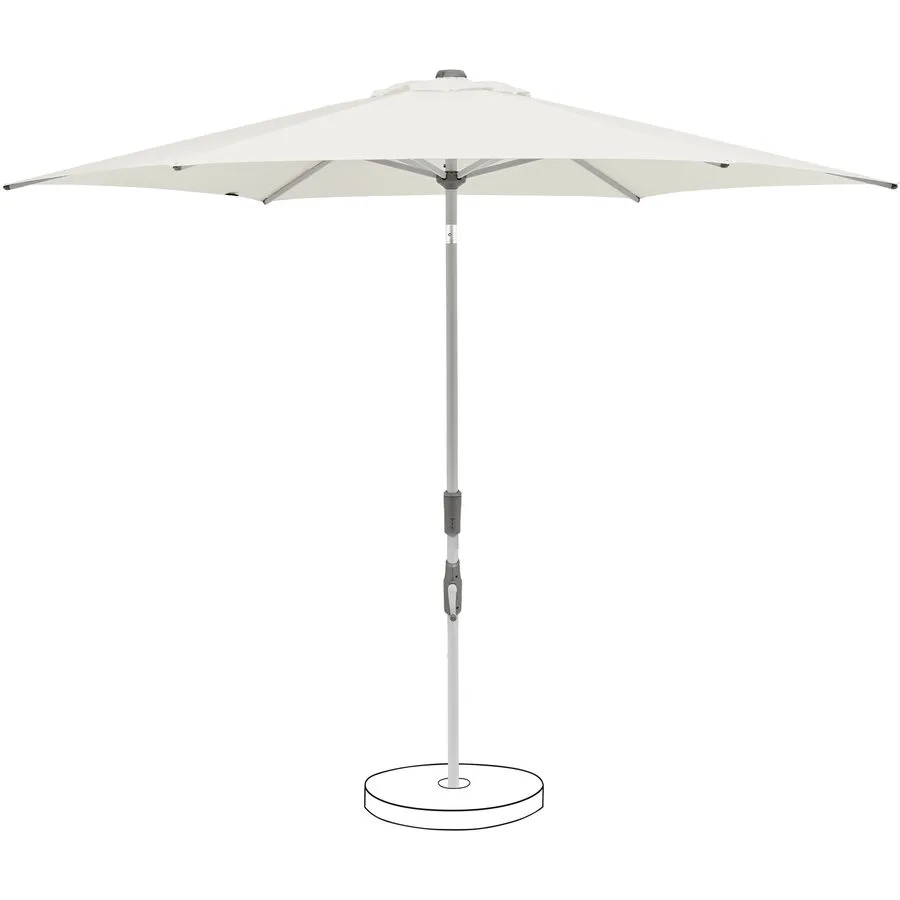 Suncomfort BY GLATZ Sonnenschirm Slide Weiss Stoff/Metall 300 cm - Material: Polyester Stoff, Metall