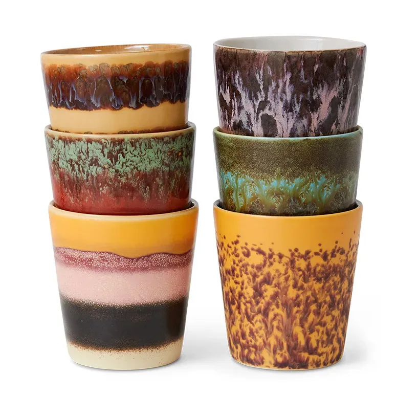 HKliving 70's Tasse 6er Pack Valley