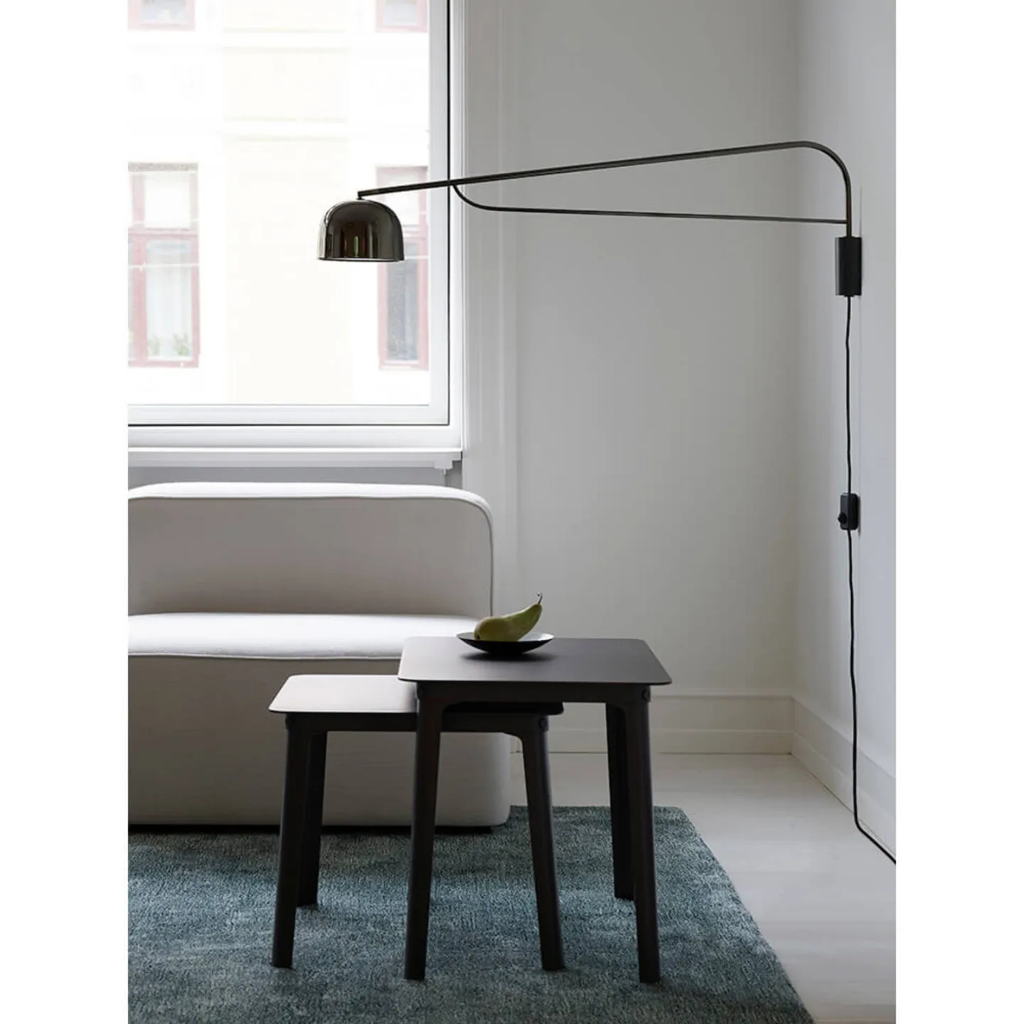Grant Vegglampe L111 Svart - Normann Copenhagen - Stue - Stein