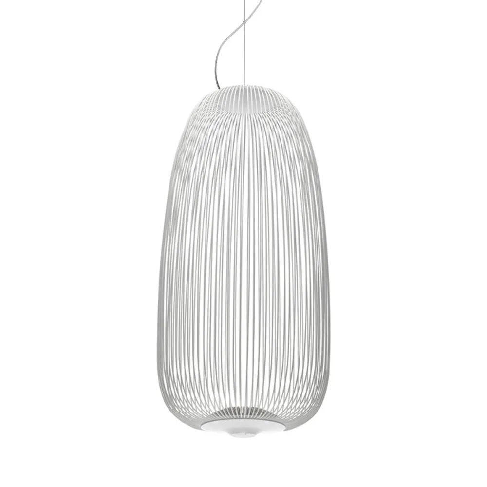 Foscarini - Spokes 1 Pendellampa, Vit, Ej dimbar LED-lampa, Kabel 340 cm - Pendellampor - Garcia Cumini - Vit