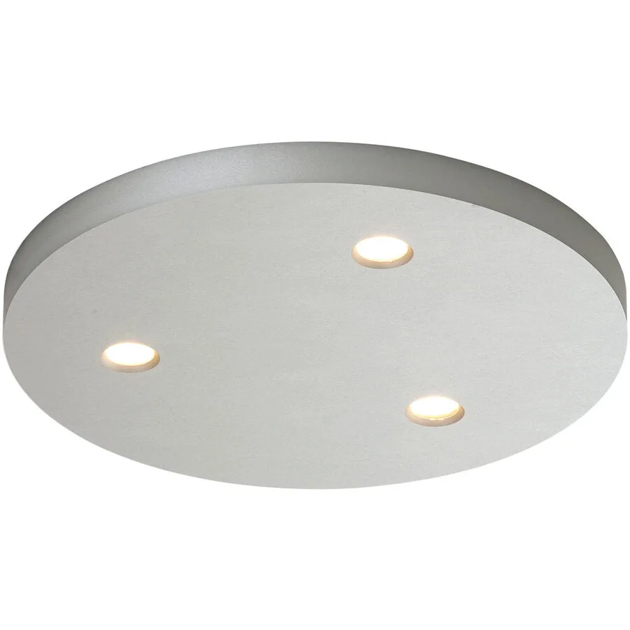 Bopp Deckenlampe Close Silber Aluminium 20 cm 1.5 cm - Farbe: Aluminium eloxiert - LED - Lichtfarbe: Extra warmweiss - Deckenlampe- LED