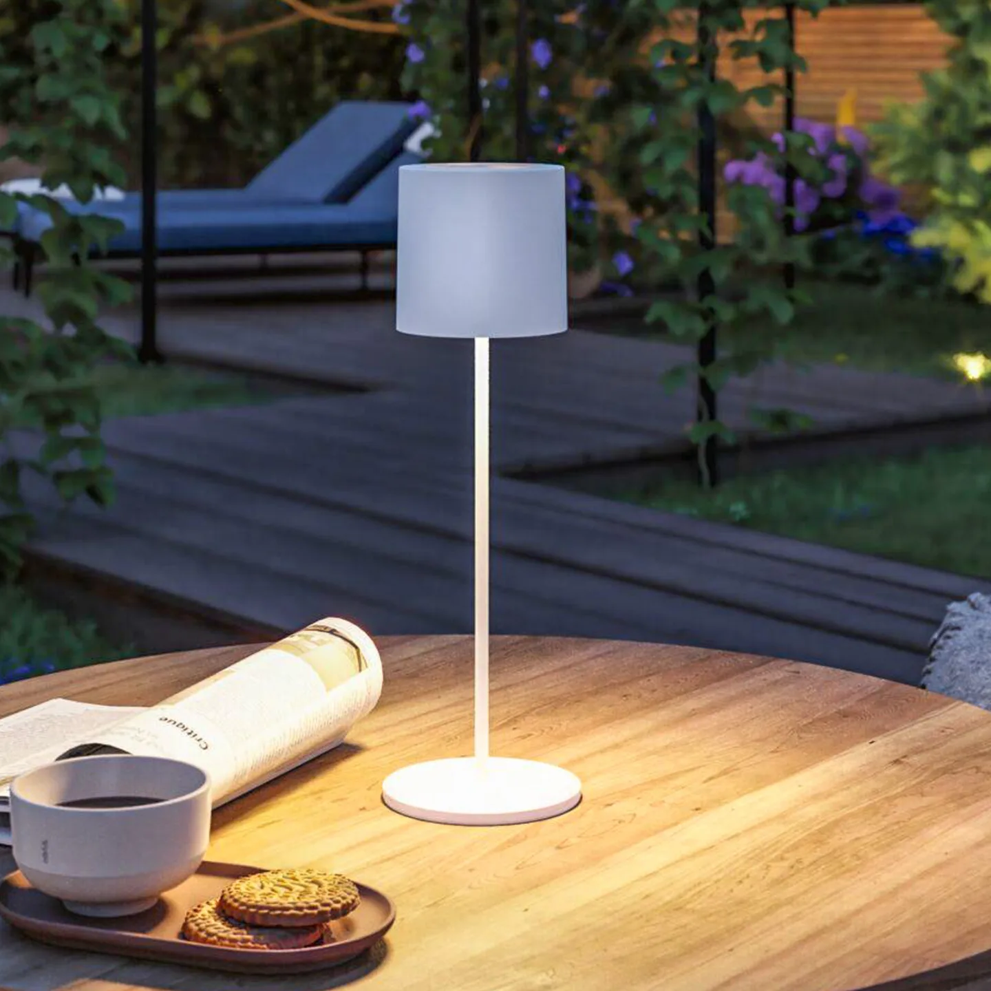 Tuni Portable Tischleuchte IP44 Matt Weiß - Paulmann - Wohnzimmer - Modern - Kunststoff - Einflammig