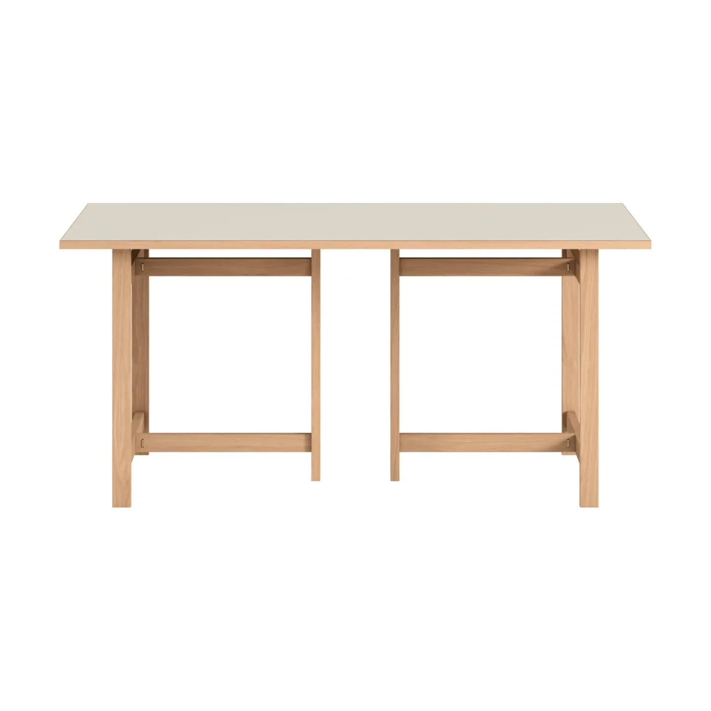 MOEBE Moebe rechteckiger Esstisch Light grey, 160x90 cm