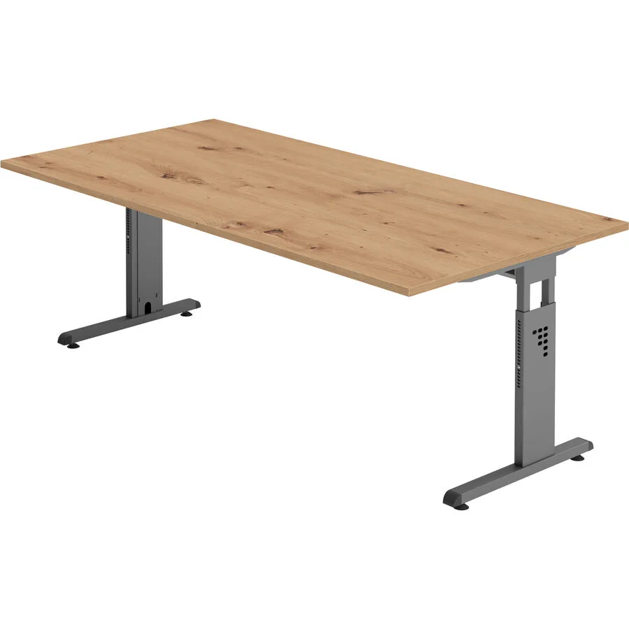 Schreibtisch Office Asteiche Holzwerkstoff B 200 T 100 cm