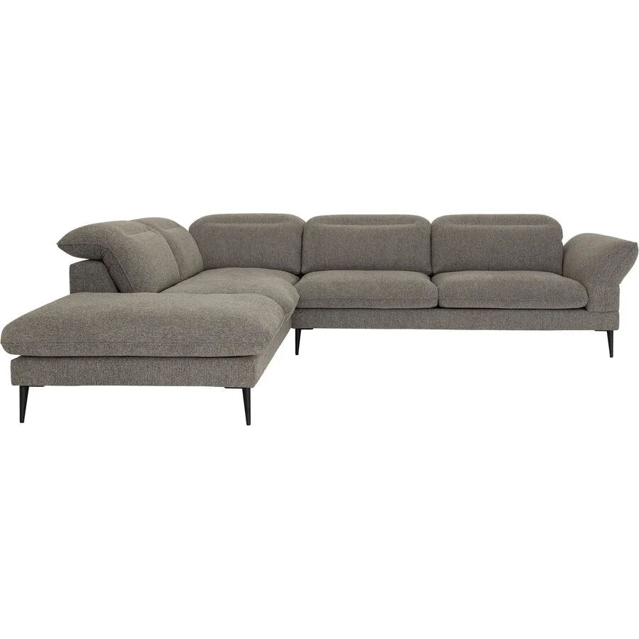Ecksofa Tiara Links Stoff Grau B 286 T 238 cm