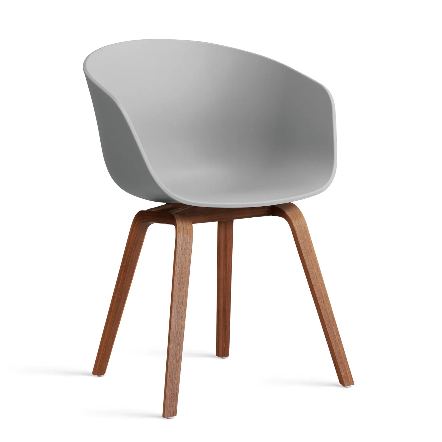 HAY About a Chair 22 2.0 Stuhl Concrete grey-lackiertes Nussbaumgestell