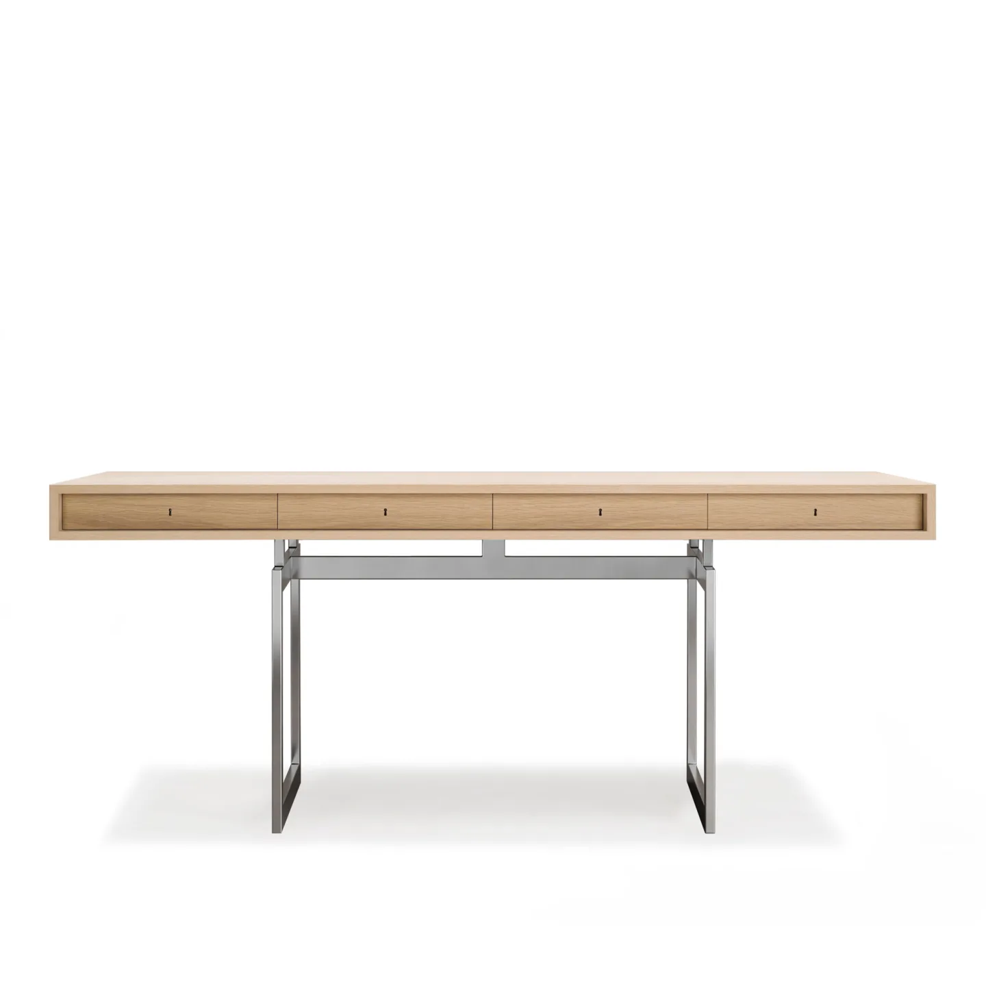 Karakter - Office Desk, Oak Top, Stainless Steel Frame - Skrivbord - Bodil Kjær