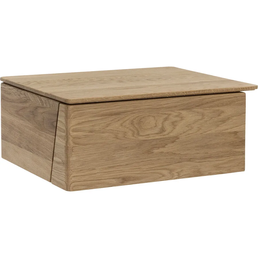 Nachttisch Lund Braun Holz 43 cm - Farbe: Eiche