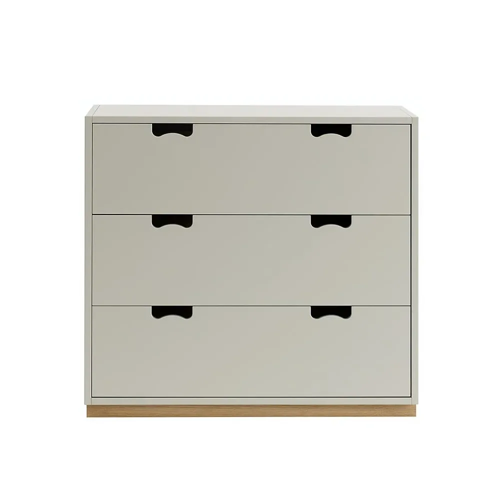 Asplund Snö A3 Kommode Light grey, Eichsockel