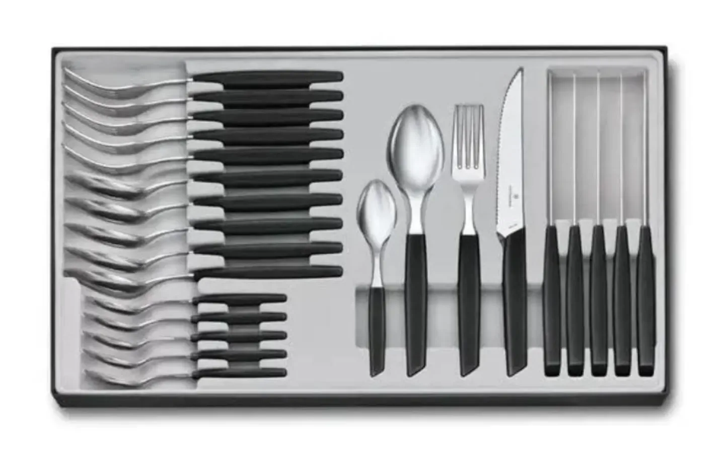 Alltron Besteck-Set Swiss Modern, 24-teilig Von Victorinox Schwarz | Schubiger Möbel