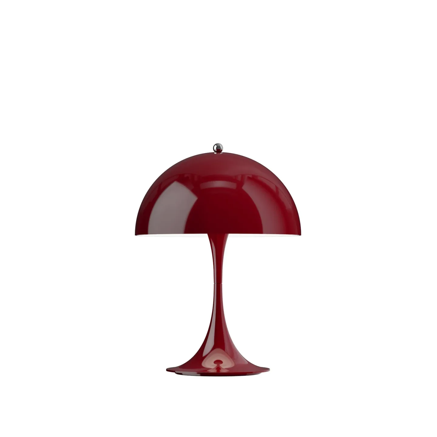 Panthella 250 portable bordlampe mørkerød - Louis Poulsen - Stue - Moderne - Plastik - Med skærm