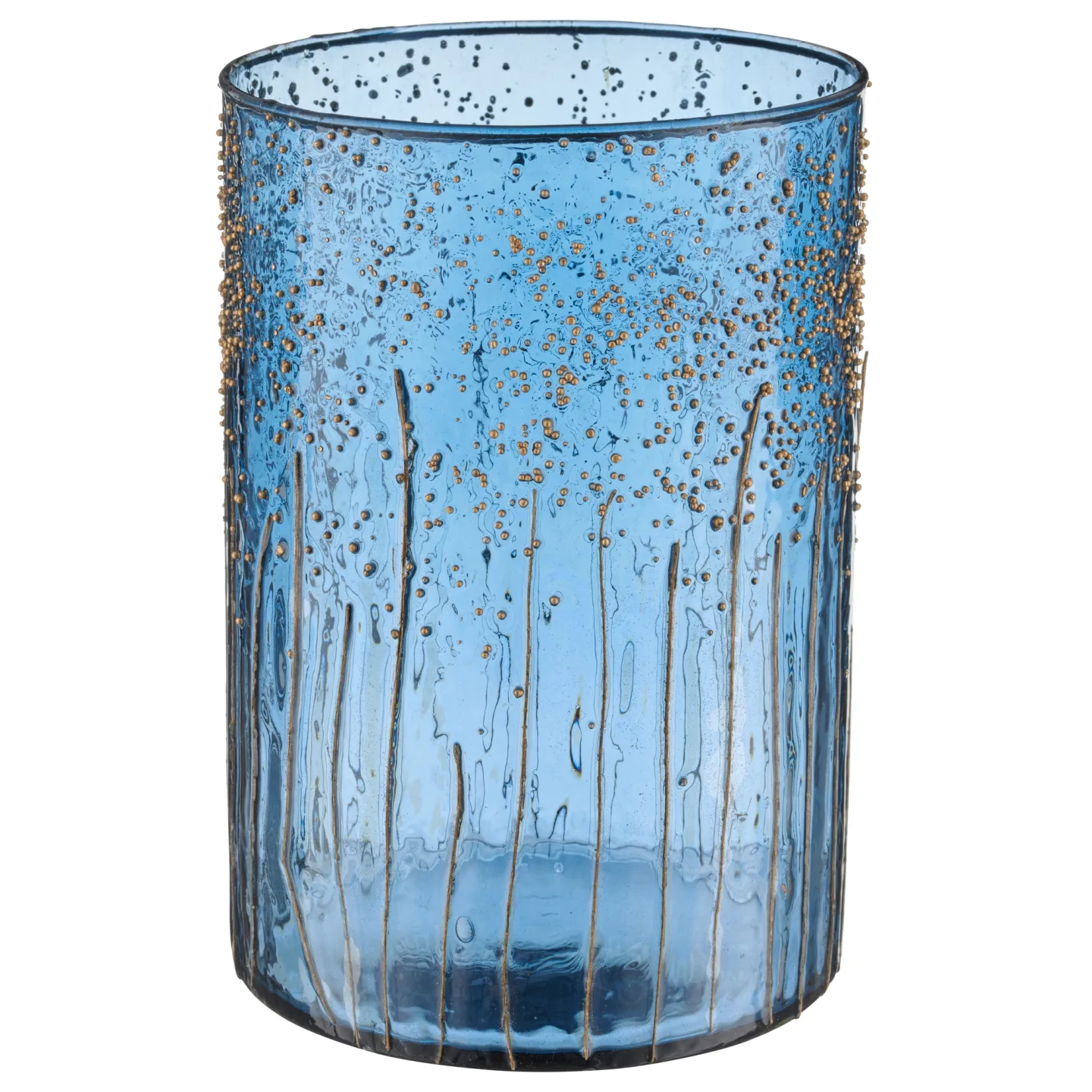 Gasper Windlicht Glas, Royalblau | Schubiger Möbel