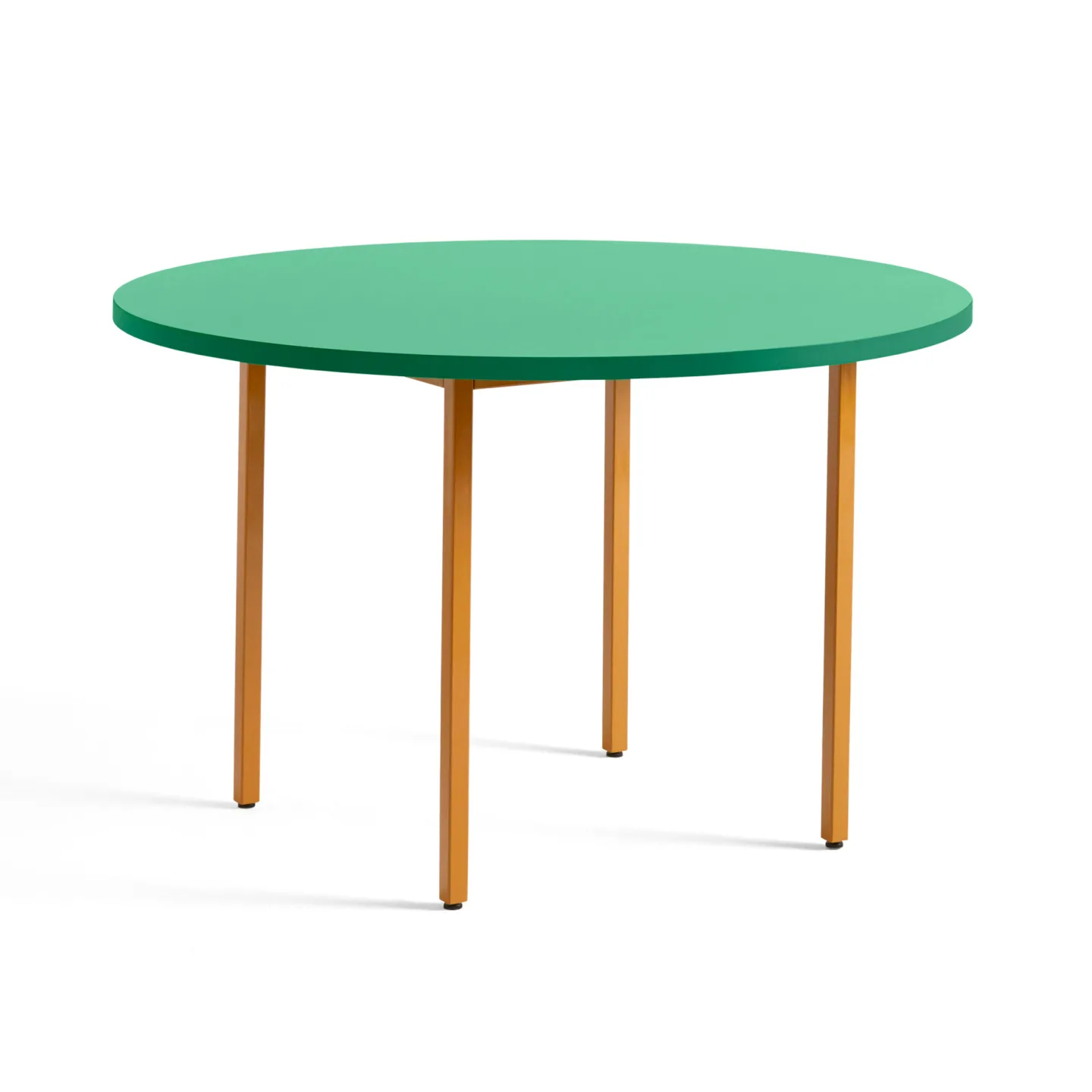 HAY - Two-Colour Table Round 120 Green Mint / Ochre - Matbord - Muller Van Severen - Grön,Brun - Metall