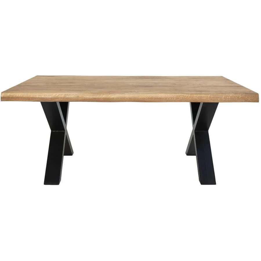 Salontisch Yavona natur/schwarz Eiche Natur/Metall B 70 H 50 cm