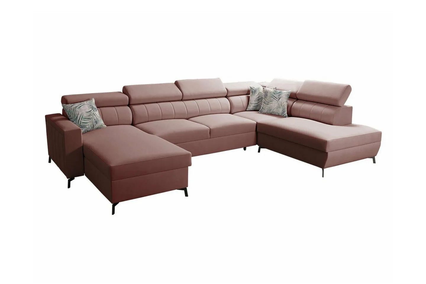 Galbally 5-sits Hörnbäddsoffa Light pink -