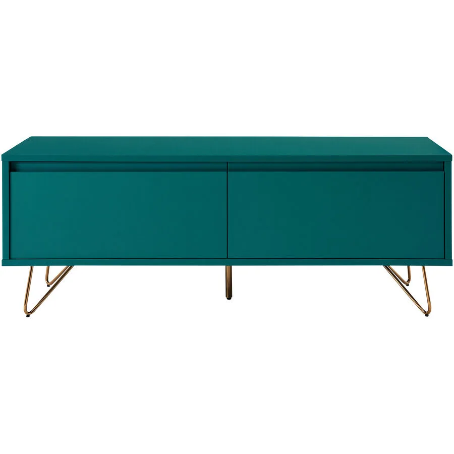 Lowboard Astrix blau/gold MDF/Metall B 120 cm