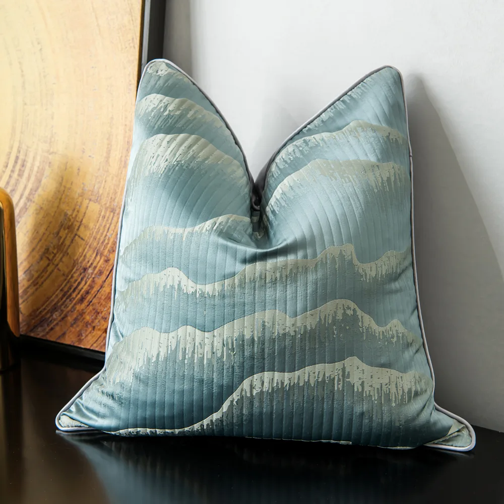 Putetrekk - Square Luxury 45 x 45 cm (blå) (Size: 45 x 45 cm)