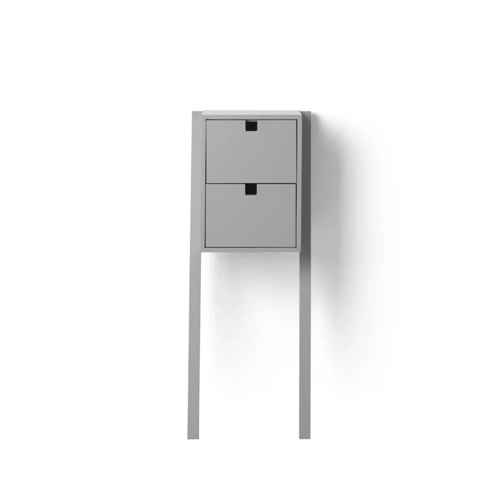 1898 Square Bett-und Flurregal Grau