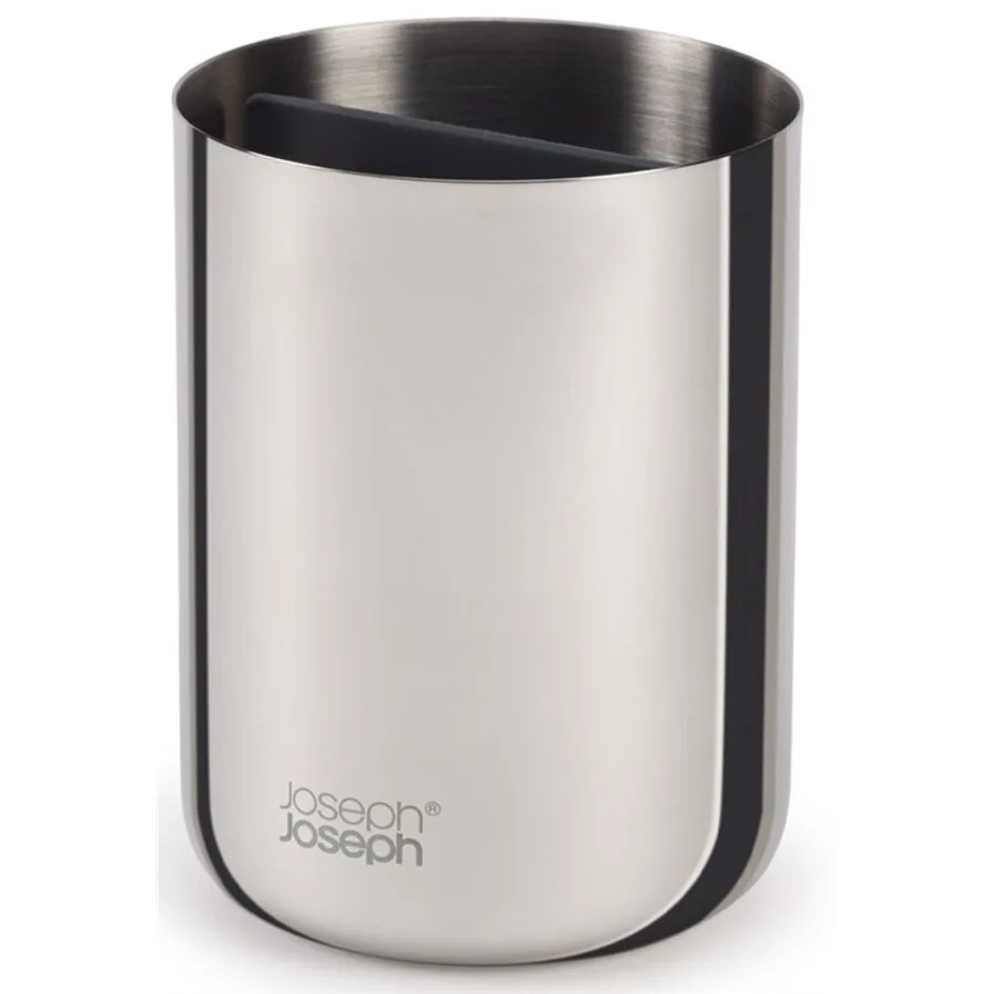 Zahnbecher Joseph Joseph Schwarz/Silber Stahl 9 cm 11.7 cm - Farbe: silber/schwarz