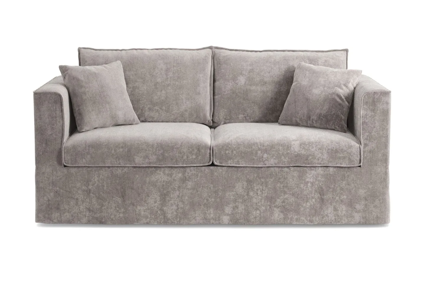 Travstad 3-sits Bäddsoffa med HVILA Bäddmadrass 140x200 cm Memoryskum med Tvättbar klädsel - Grå/Vit