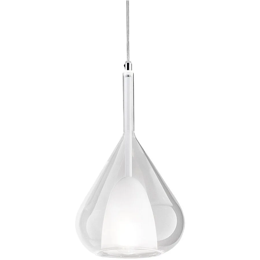 Giberti Luce Pendellampe Lorena L Weiss Glas 15 cm 26.5 cm