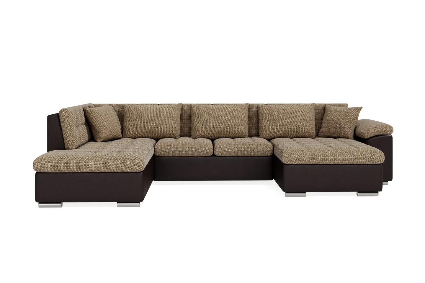 Dynir Hörnbäddsoffa Divan med Förvaring Höger - Beige/Brun