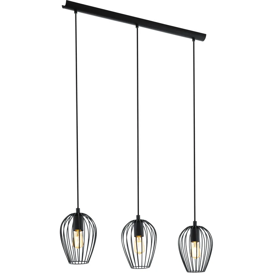 Eglo Pendellampe Newtown Schwarz Stahl 16 cm 110 cm