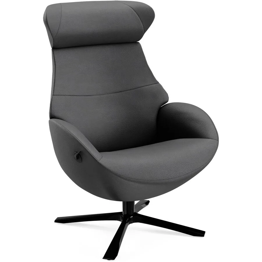Conform Relaxsessel Daja Schwarz Leder 81 cm 163 cm - Möbel Konfigurator: Traummöbel individuell zusammenstellen