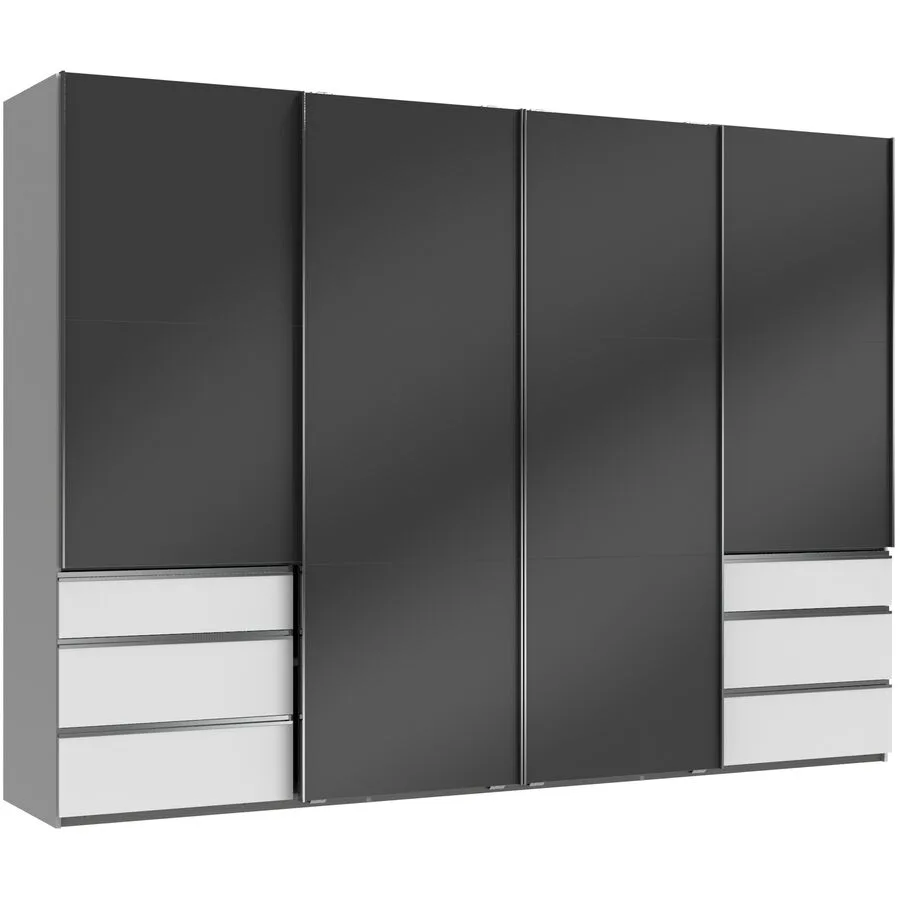 Kleiderschrank Sanko grau Holzwerkstoff B 300 cm