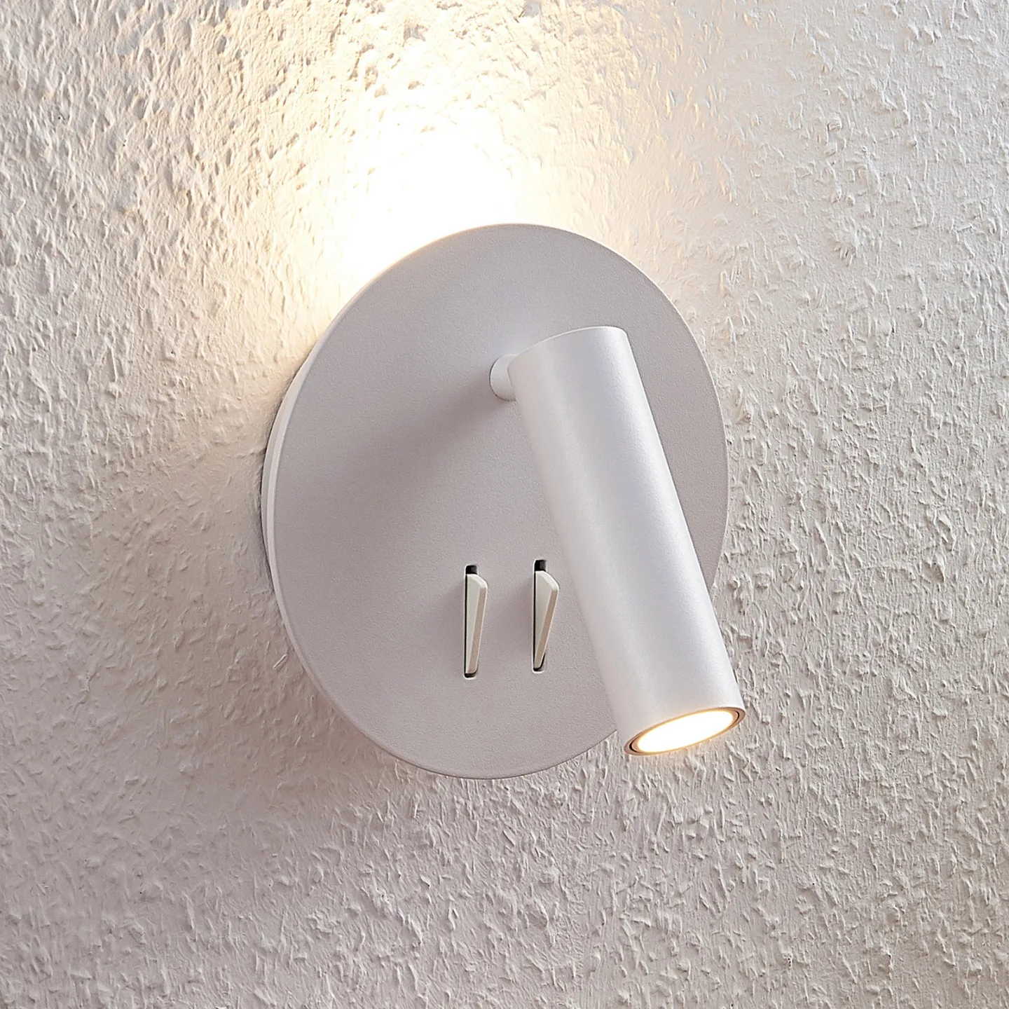 Magya LED 2 Round Wandleuchte White - Lucande - Wohnzimmer - Modern - Aluminium - Mehrflammig