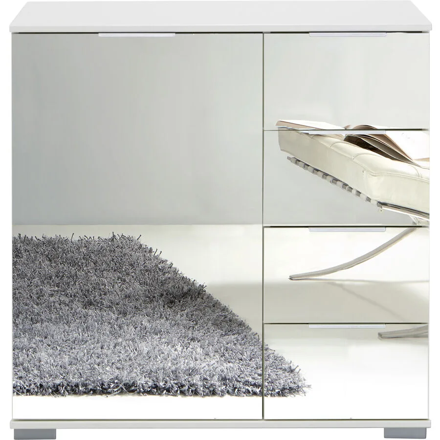Kommode Peyton C Spiegelglas Holzwerkstoff B 81 H 83 cm