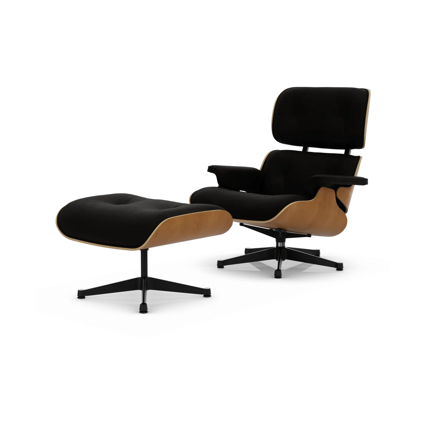 Vitra Eames Lounge Chair & Ottoman new dimensions 68 Chocolate-28 cherry natural-pol. steel-black