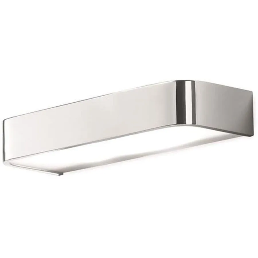 Wandlampe Enoch Grau Metall 30 cm 4.5 cm - Farbe: chrom - LED - LED Energiesparlampen
